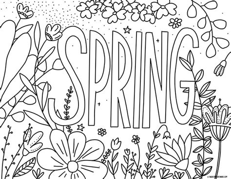 spring coloring pages  printables   ideas  kids
