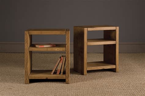 plank bookshelf side table  indigo furniture