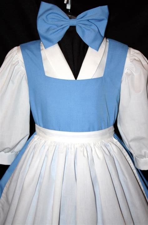 disney belle blue provincial 4 pc costume dress set etsy
