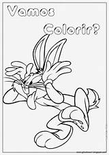 Colorir Pernalonga Desenhos sketch template