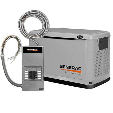 shop generac centurion  watt lp watt ng standby generator  automatic transfer
