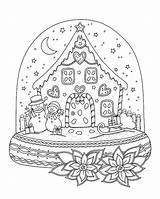 Coloriage Weihnachten Imprimer Globo Gingerbread Schneekugel Ausmalbilder Globes Dessin Mandala Schneekugeln Cahier Magique Reine Paysage Neiges Petite Malvorlage Weihnachtsmalvorlagen Advent sketch template