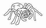 Coloring Spider Pages Tarantula Ausmalbilder Print Spinne Colour Drawing Handprint Kids Halloween Color Cartoon Animals Colouring Cliparts Kinder Easy Clipart sketch template