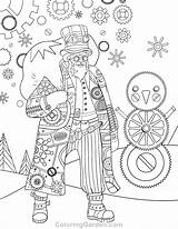 Coloring Pages Christmas Steampunk Adult Coloringgarden Printable Printables Colouring Book Color Winter Garden Colors Teddy Bear Diy Books Navidad Creepy sketch template