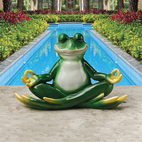 design toscano strike  pose zen yoga frog statue reviews wayfair