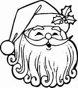 Santa Coloring Claus Pages Face Christmas Clipartmag sketch template