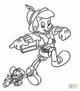 Pinocchio Colorare Grillo Pinoquio Disegno Coloriage Jiminy Ausmalbilder Grilo Walt Grille Burattino Ausmalbild Zeichnen Avventure Falante Ausdrucken Girotondo sketch template