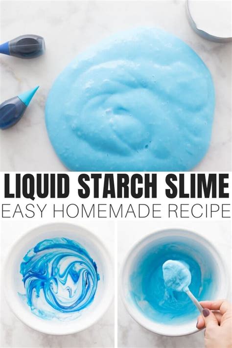 liquid starch slime   ingredients  bins   hands