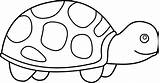 Turtle Coloring Clip Cute Sweetclipart sketch template