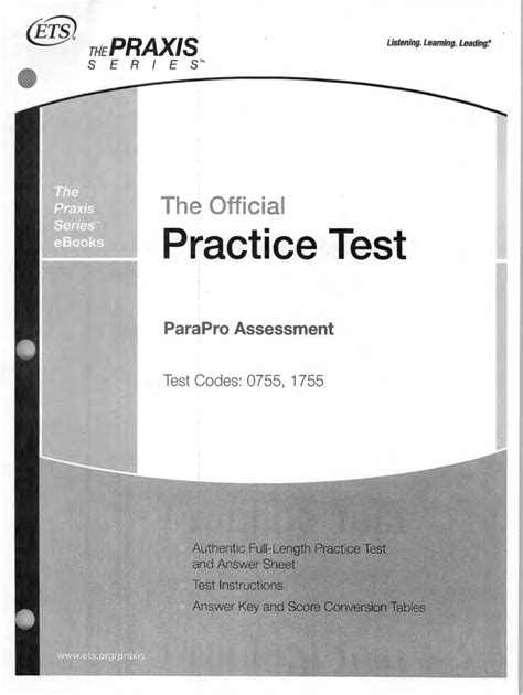 printable parapro practice test printable templates