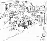 Neighborhood Coloring Pages Colouring Kids sketch template
