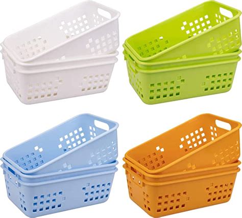 jucoan 12 pack small plastic storage baskets 8 5 x 5 5 x 3