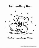 Groundhog Coloring Sheets Pages Activities Winter Printable Longer Shadow Groundhogs Activity February Clipart His Means Honkingdonkey Occurs 2nd Every Library sketch template