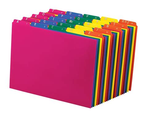 pendaflex poly file guide sets letter size assorted