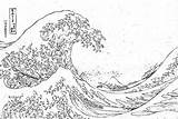 Coloring Wave Pages Hokusai Waves Great Kanagawa Off Famous Coloriage Kids Imprimer Printable Sheets Pro Nature Flickr sketch template