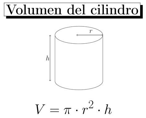 formula del volumen del cilindro wwwfacebookcommatematicaconlatex matematica  latex