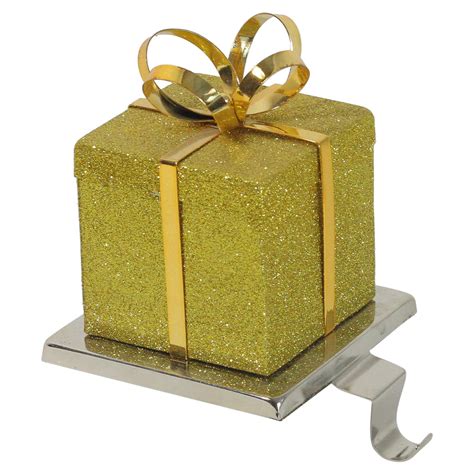 northlight glittered gift box shaped christmas stocking holder