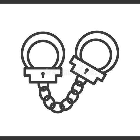 handcuffs outline icon linear vector illustration stock vector