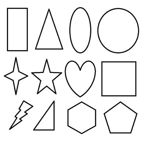 basic shapes coloring pages