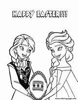 Elsa Coloring Anna Easter Pages Sisters Egg Printable sketch template