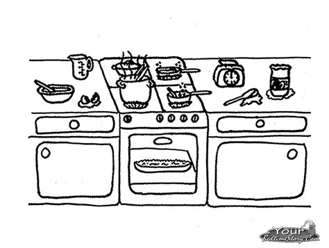 kitchen room buildings  architecture  printable coloring pages