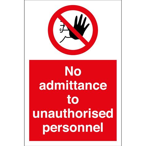 admittance  unauthorised personnel  key signs uk
