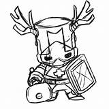 Castle Crashers Coloring Pages Drawing Draw Step Color Blacksmith Cartoon Getdrawings sketch template