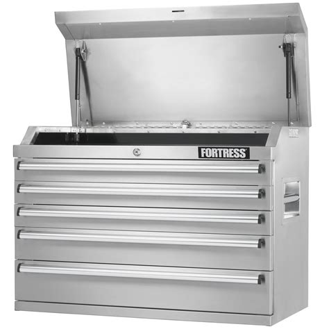 Fortress 32 Inch Wide 5 Drawer Stainless Steel Top Chest Tools Tool