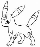 Umbreon Pokemon Eevee sketch template