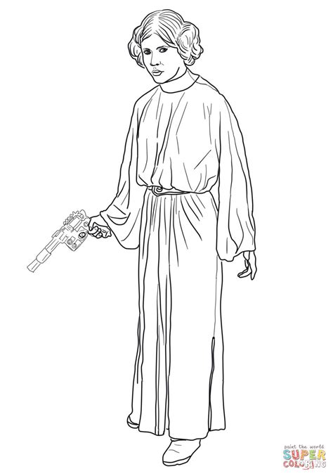 princess leia coloring page  printable coloring pages coloring home