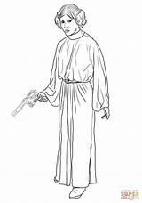 Princess Leia Coloring Pages Printable Color sketch template