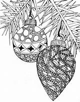 Christmas Coloring Balls Pages Coloriage Noel Ball Therapy Adulte Color Mandala sketch template