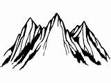 Mountain Clipart Peak Cliparts Library Peaks sketch template