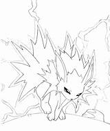 Jolteon Coloring Pages Getcolorings Getdrawings sketch template