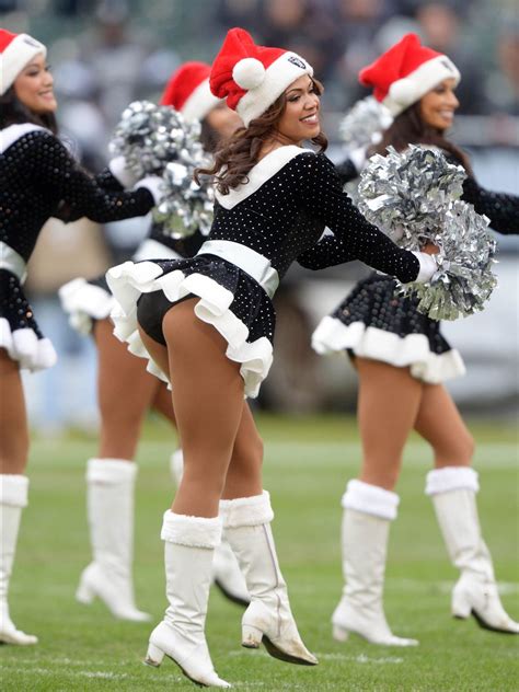 Oakland Raiders Cheerleader Victoria Braga Performs In A Christmas