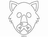 Wolf Mask Color Coloring Printable Masks Kids Template Face Paper Maskspot Pages Animal sketch template