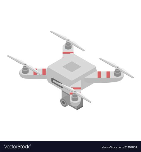 videography drone icon isometric style royalty  vector