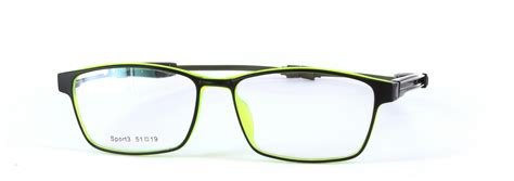 slalom premium plastic glasses frame black and green glasses2you