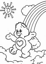 Coloring Care Bear Pages Bears Printable Kids Clouds sketch template