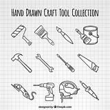 Tools Carpentry Sketch Woodworking Hand Drawn Vector Vectors Freepik Paintingvalley Collection Sketches sketch template