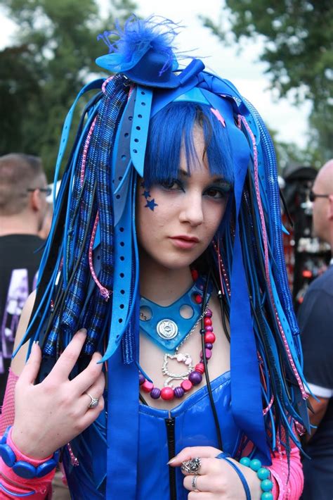 Cyber Cybergoth Cyberpunk Cyberpop Cyberlox Crin Blue Hair