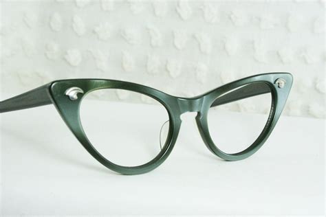 vintage 50s cat eye glasses 1950 s eyeglasses deep by diaeyewear