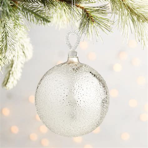 silver frosted  ornament  ornaments ornaments