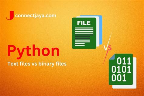 text files  binary files  python connectjaya