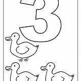 Number Coloring Pages Three Printable Color Numbers Print Kids Worksheets Getcolorings Preschool Vector Getdrawings sketch template