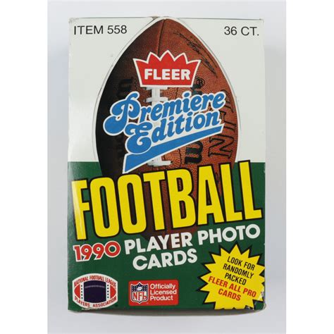 fleer football box   packs pristine auction