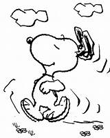 Snoopy Wander Around Coloring Pages sketch template