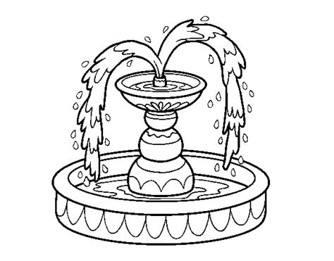 water fountain pages coloring pages