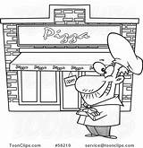 Restaurant Outline Pizza Cartoon Proud Chef Leishman Ron Protected Law Copyright May Toonclips sketch template