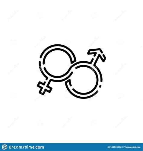 Male And Female Gender Sex Symbol Or Symbols Of Men And Women Icon